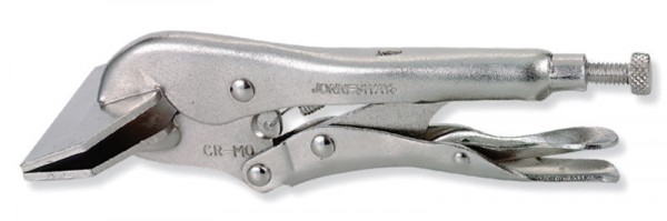 Зажим ручной с фиксацией и плоскими широкими губками, 200 мм, 0-180 мм, Jonnesway