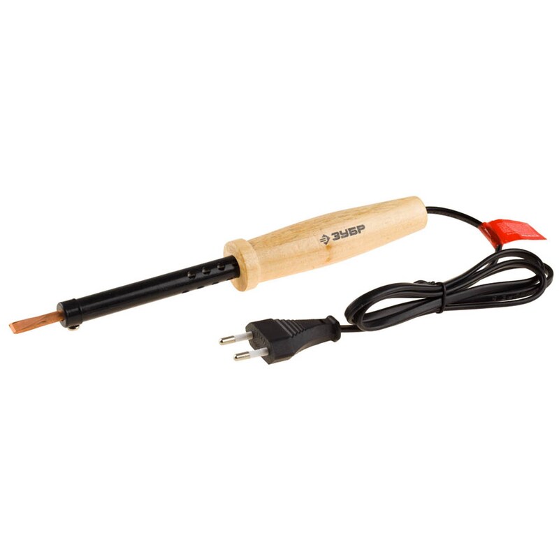 Фото Электропаяльник с деревянной рукояткой, серия МАСТЕР Зубр 5540560
