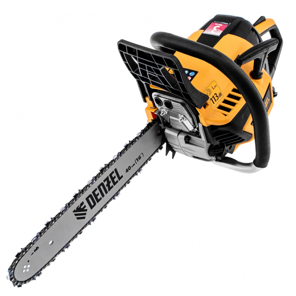 Фото Пила цепная бензиновая DS-4516, шина 40 см, 45 см3, 2,5 л.с, шаг 0,325, паз 1,5 мм, 64 звена Denzel