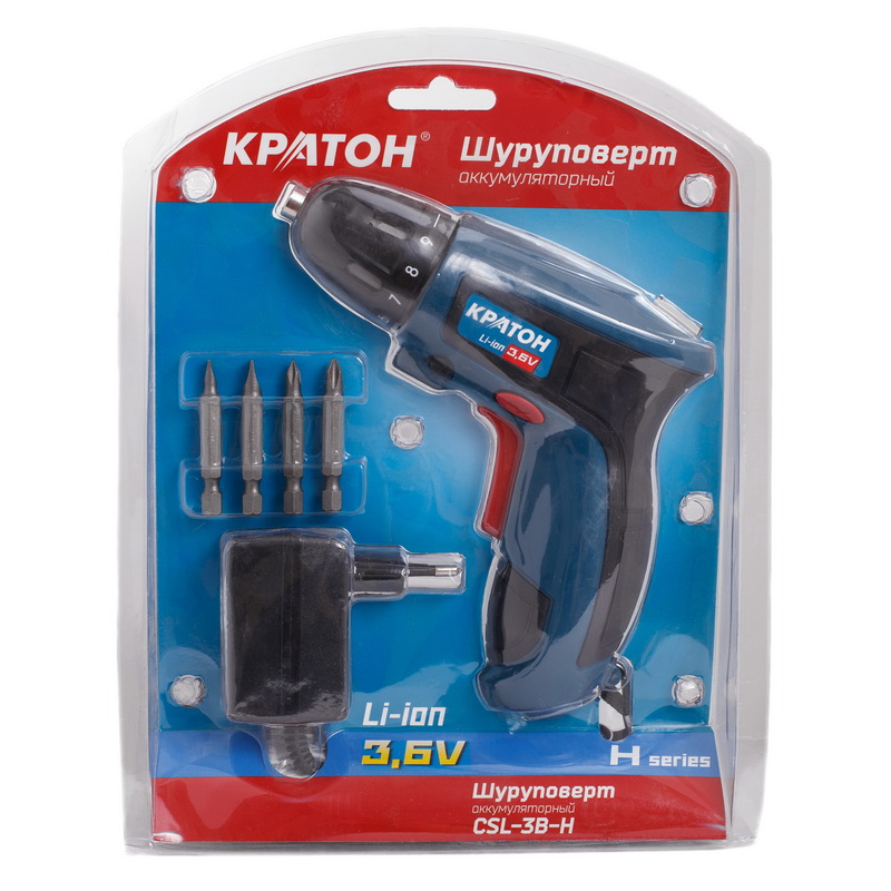 Фото Шуруповерт аккумуляторный Кратон CSL-3B-H