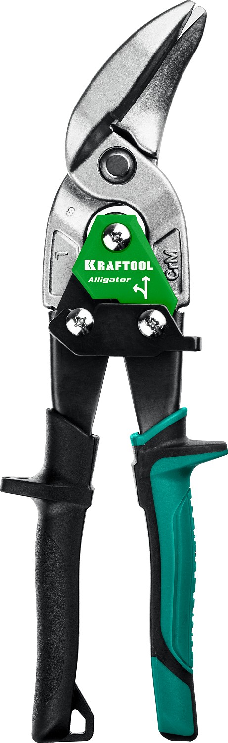 Фото Левые усиленные ножницы по металлу с выносом Alligator 2328-OL KRAFTOOL 250 мм