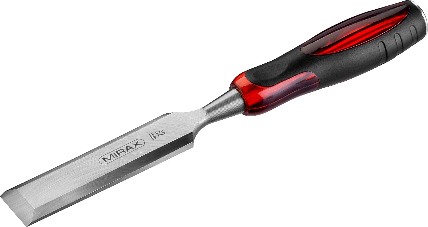 Фото Стамеска с двухкомпонентной прозрачной рукояткой 1810-32 MIRAX 32 мм