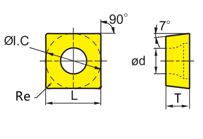 SCMT09T304-NN KT6109 пластина по сверхтвердым материалам