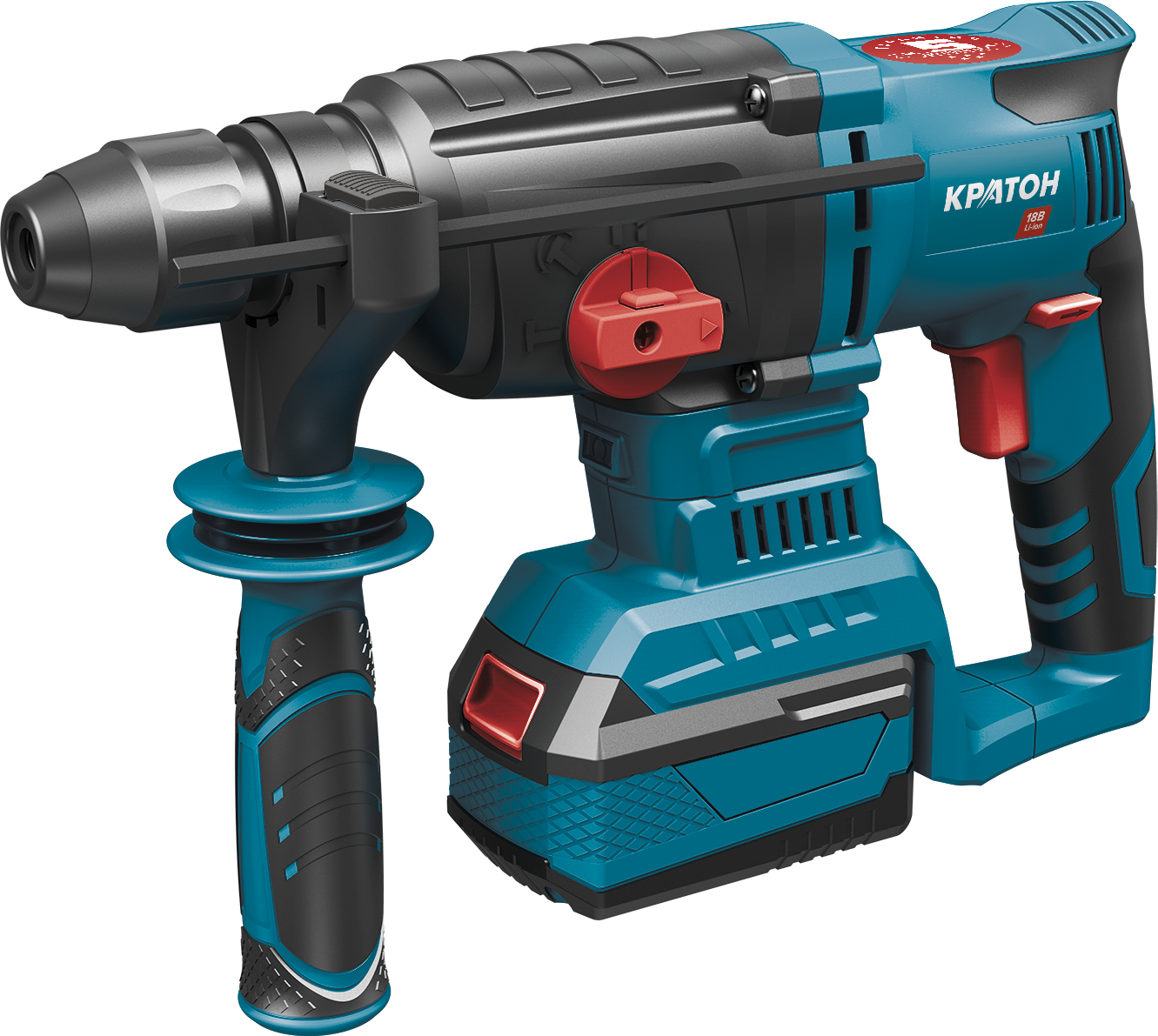 Фото Перфоратор аккумуляторный бесщеточный КРАТОН BRH18DC26-OFA SET (АКБ 4,0А•ч; ЗУ + кейс)
