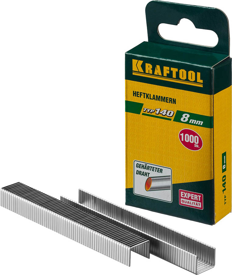 Скобы супертвердые KRAFTOOL,31680-08 скобы тип 140, 8 мм