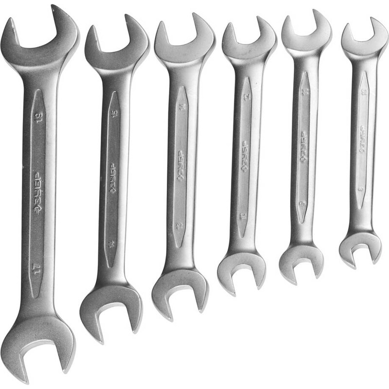 Наборы гаечных рожковых ключей, серия «ПРОФЕССИОНАЛ» Зубр 27021-H6