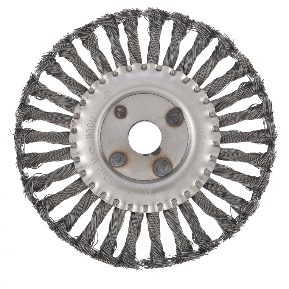 Фото Щетка для УШМ 175 мм, посадка 22,2 мм, плоская, крученая мет. проволока Сибртех