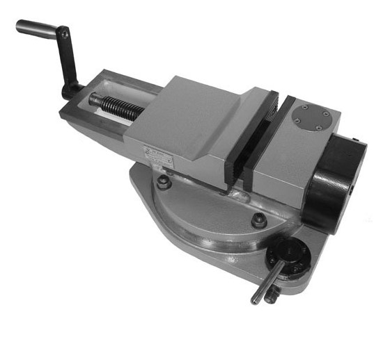 Фото Тиски станочные чугунные поворотные пневматические с гидравлическим усилием 7201-0014-03 БЗСП