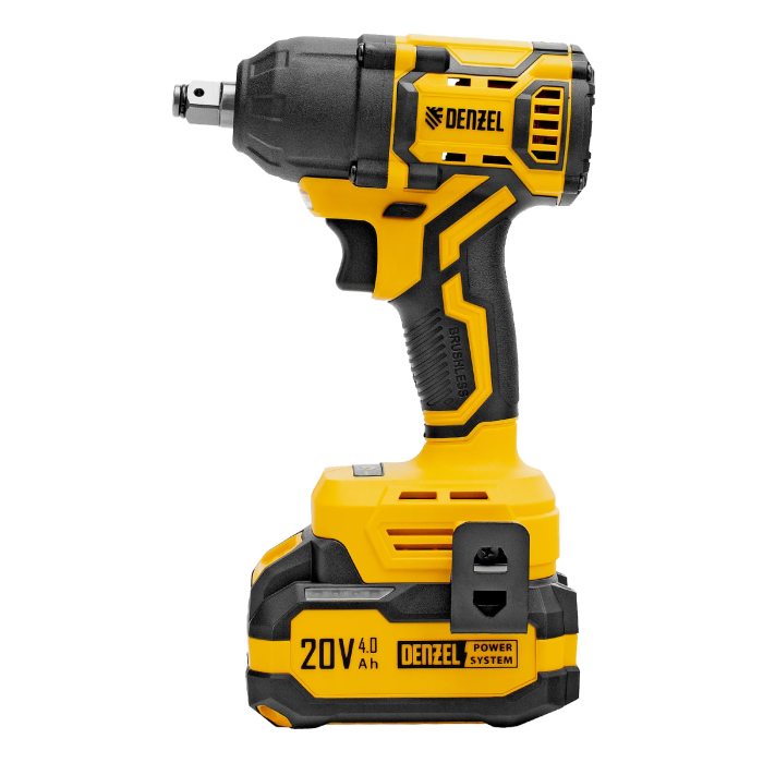 Фото Гайковерт ударный аккумуляторный бесщет. CIWH-BL-20-500, Li-Ion, 20 В, Denzel