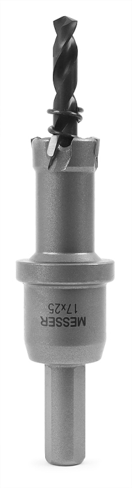ТСТ 17мм коронка 14X25 с центрирующим сверлом и толкающей пружиной Messer