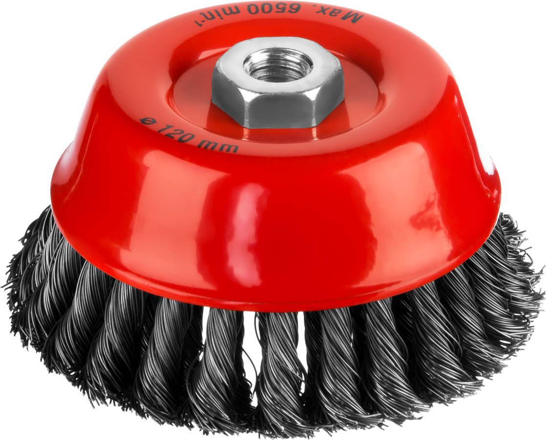 Щетка-крацовка чашечная для УШМ MIRAX 35104-120-2 d 120 мм