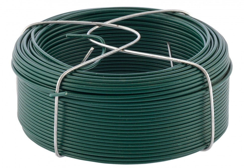 Фото Проволока с ПВХ покр.м, зеленая 1,5 мм, длина 50 м Сибртех