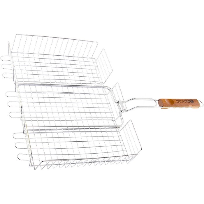 Решетка гриль 315 х 410 х 70 мм, объемная, хромированная Camping Palisad