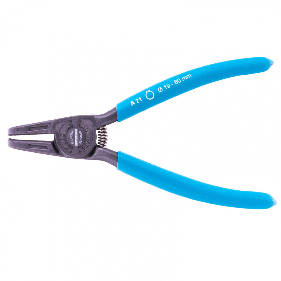 Фото Съемник, 165 мм, для внешних стопорных колец (19-60 мм), изогнутые губки (разжим) Gross