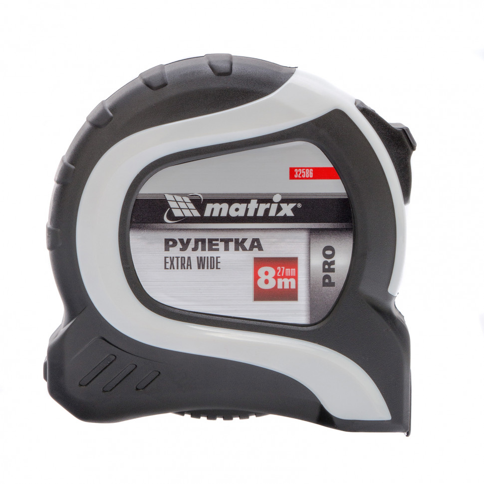 Фото Рулетка Extra Wide, 8 м x 27 мм, двухкомпонентный корпус, Pro Matrix