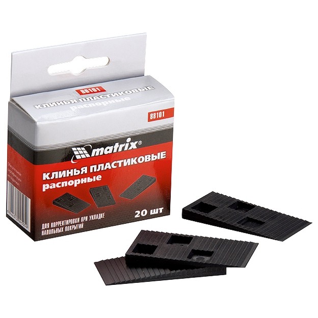 Клинья пласт. распорные для корректировки при укладке напольных покрытий, 20 шт Matrix