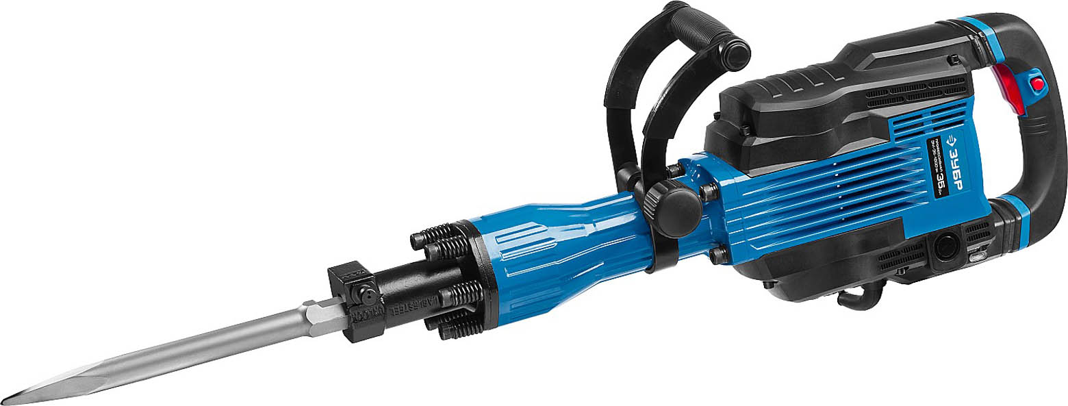 Фото ЗУБР 1600 Вт, 1300 уд/мин, 35 Дж, кейс, бетонолом электрический ЗМ-35-1600 ВК Профессионал