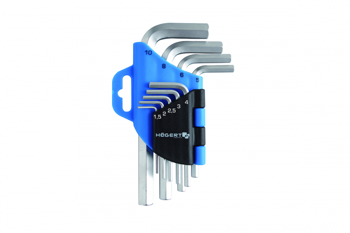 Фото Ключи шестигранные Crv,9шт. HOEGERT