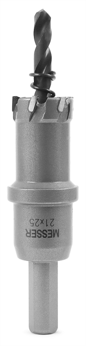 ТСТ коронка 21X25 с центрирующим сверлом и толкающей пружиной Messer