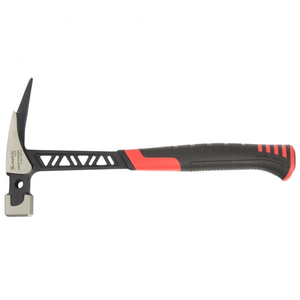 Фото Молоток кровельщика, 600 г, цельн., боек с магн., двухкомп. обрезин. рукоятка Matrix Pro