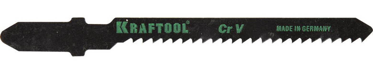 Полотна для лобзика KRAFTOOL Cr-V 159536-2 по дереву, фанере, ДСП, фигурный рез, EU-хвостовик, шаг 2 мм, 50 мм, 2 шт.