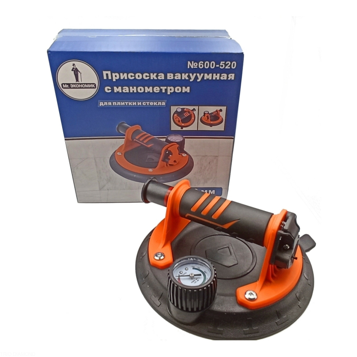 Фото Присоска вакуумная с манометром для плитки и стекла 200 мм Mr. ЭКОНОМИК