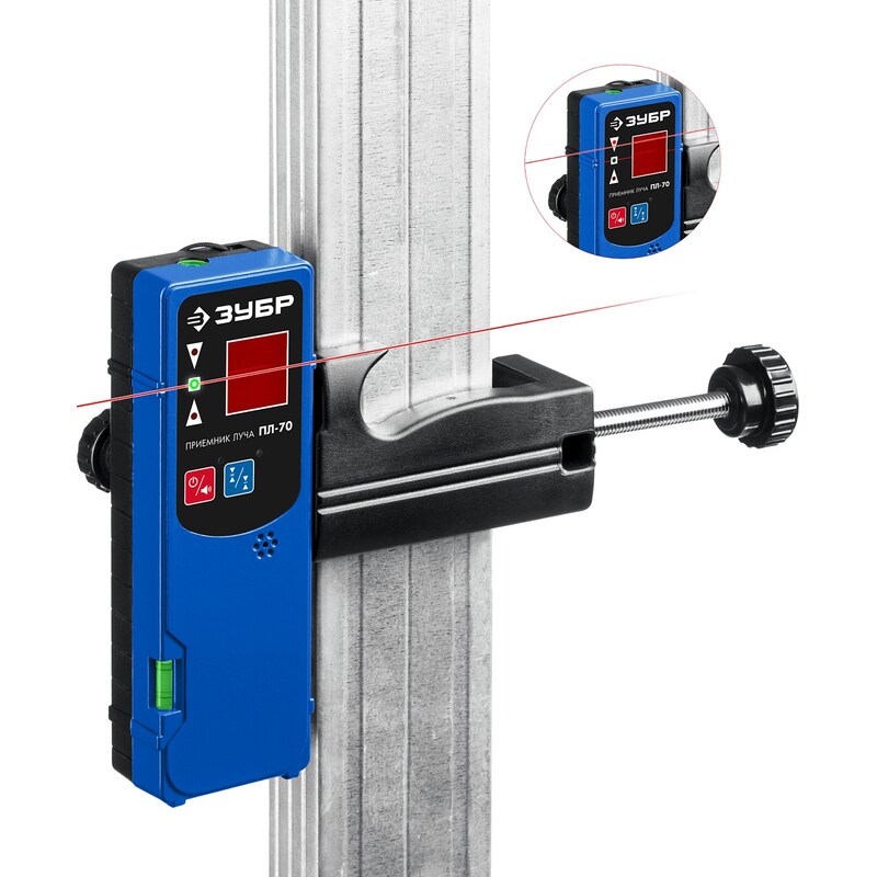 Фото Приемник для линейного нивелира ПЛ-70 Зубр 34949