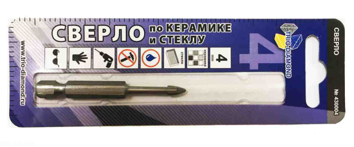 Фото Сверло по керамике и стеклу 4мм