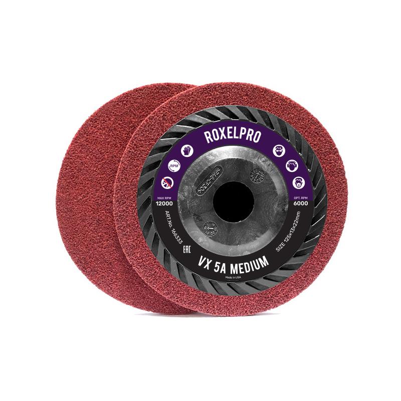 Нетканый прессованный круг ROXPRO VX 125x13x22мм, Triммable, 5A, Medium