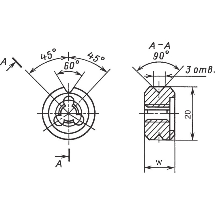 Фото Плашка М 5,0х0,8 HSS-E (Р6М5К5) Qtool