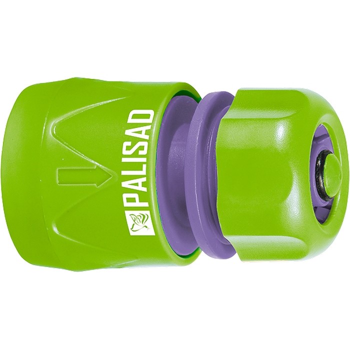 Фото Соединитель пластмассовый, быстросъемный для шланга 1/2, аквастоп Palisad