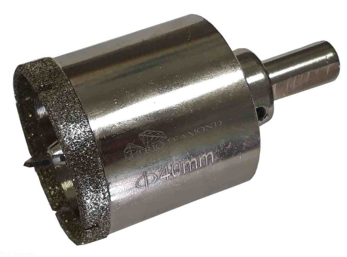 Фото Коронка алмазная по керамике и кафелю с центрирующим сверлом 40мм