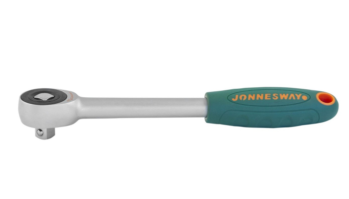 Рукоятка трещоточная ротационная со сквозным приводом 1/2"DR, 60 зубцов, 290 мм, Jonnesway
