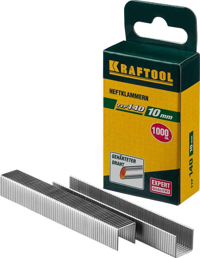 Скобы супертвердые KRAFTOOL, 31680-10 скобы тип 140, 10 мм