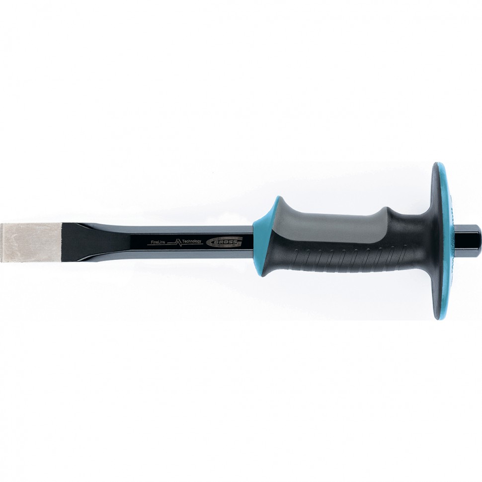 Фото Зубило-скарпель, 305 х 25 мм,трехкомп. рукоятка, защитный протектор, антикор. покр. Gross