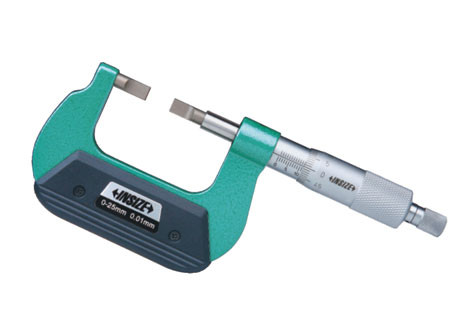 Фото Микрометр с лезвийными губками, 0-25мм, 0.01мм невращ микровинт, INSIZE