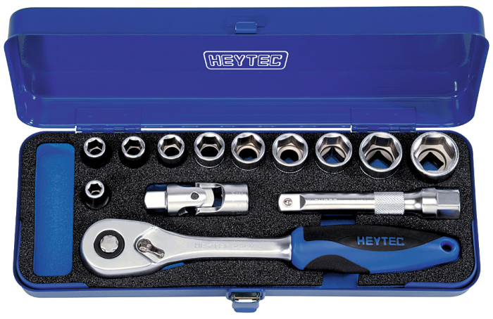 50870-3115 Набор головок торцевых с трещоткой 1/2, 13 пр., металлический кейс