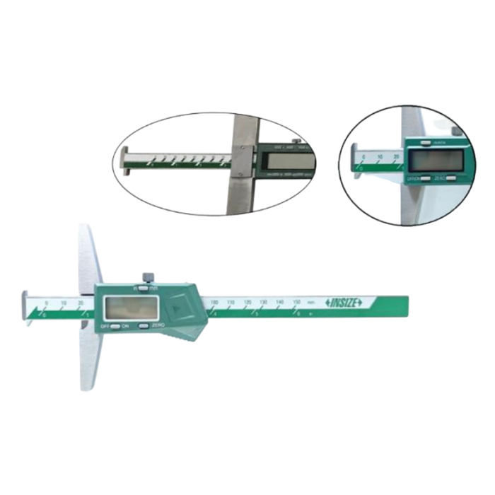 Штангенглубиномер ШГЦ-500, 0.01мм, с двойным крюком INSIZE