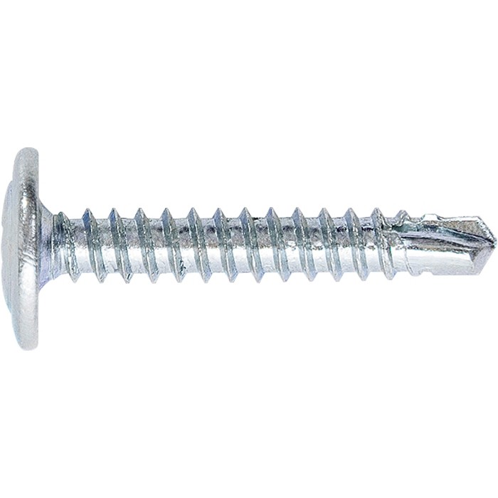 Фото Саморезы 4,2 х 41, с прессшайбой, PH №2, наконечник сверло, оцинкованные 8 шт Шурупь