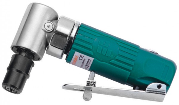 Набор бормашинка пневматическая угловая 18000 об/мин., патрон 3/6 мм, L-124 мм с насадками, 15 предметов, Jonnesway