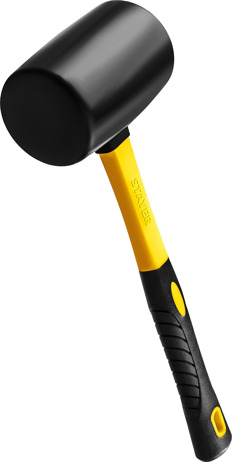 Фото STAYER 900 г, Киянка резиновая черная с фиберглассовой ручкой 2054-90 Professional