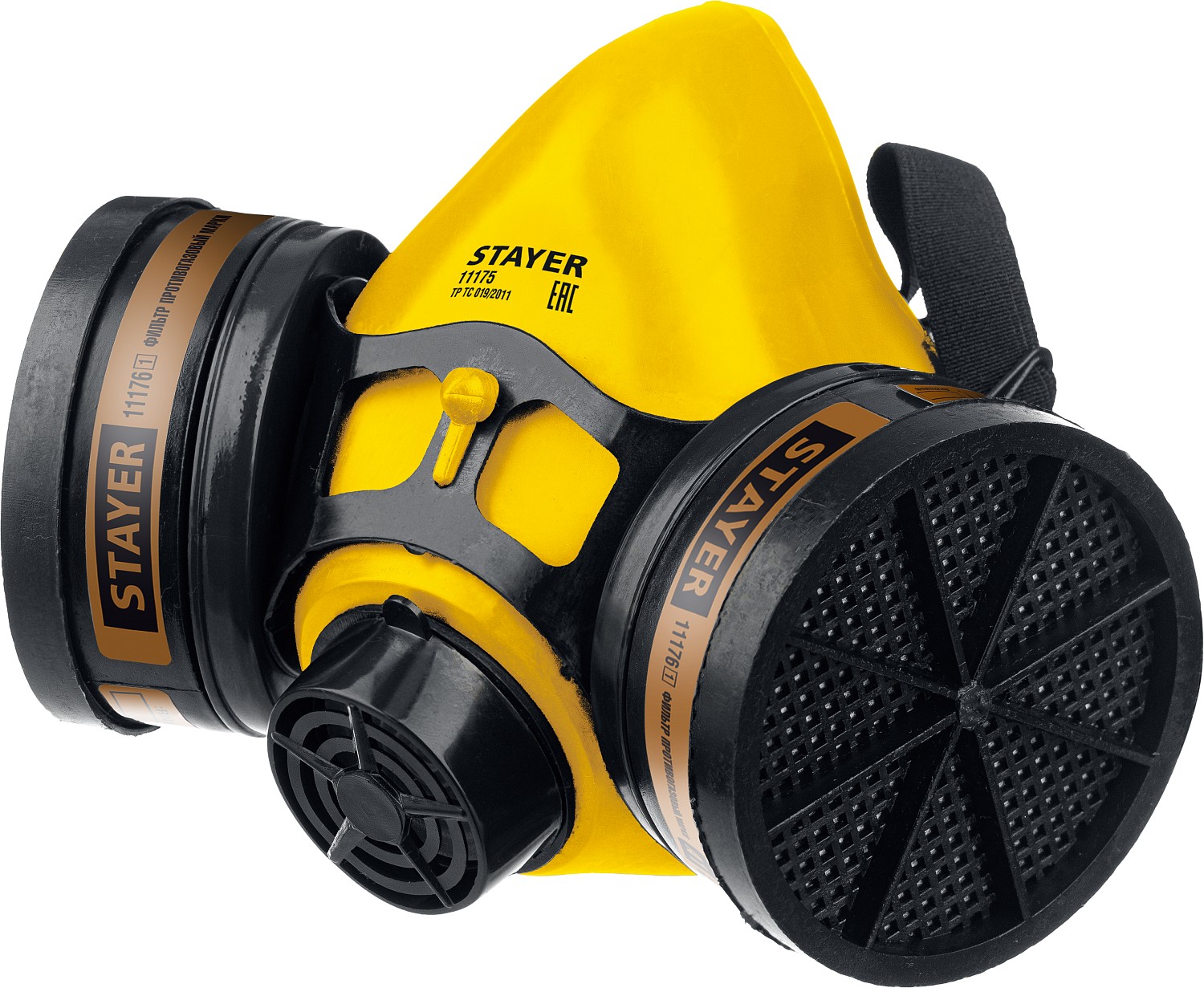 Фото Респиратор противогазовый STAYER HF-6000 11175_z01 Professional два фильтра A1 в комплекте
