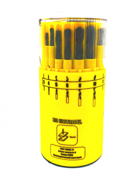 Фото Набор сверл металл/бетон/дерево 3-10 (18 шт.) STV в пластиковой тубе