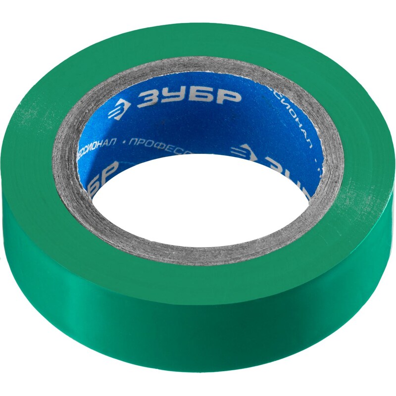 Фото Зеленая изолента ПВХ, 10 м х 15 мм Зубр 1233-4