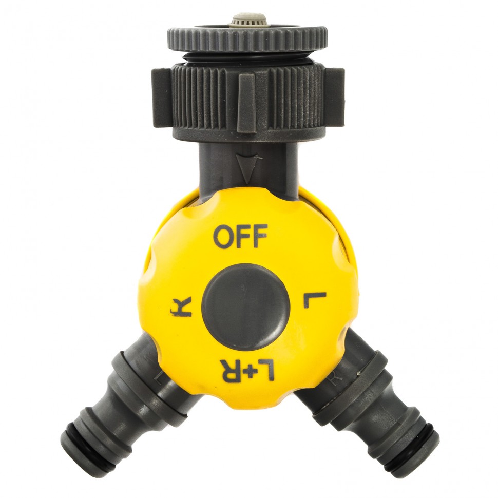 Фото Разветвитель двухканальный с внутренней резьбой 3/4-1, с переключателем Palisad Luxe