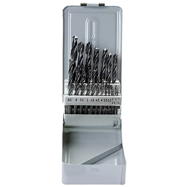 Набор сверл по мет. 1-10 мм, 10 шт, металл.бокс