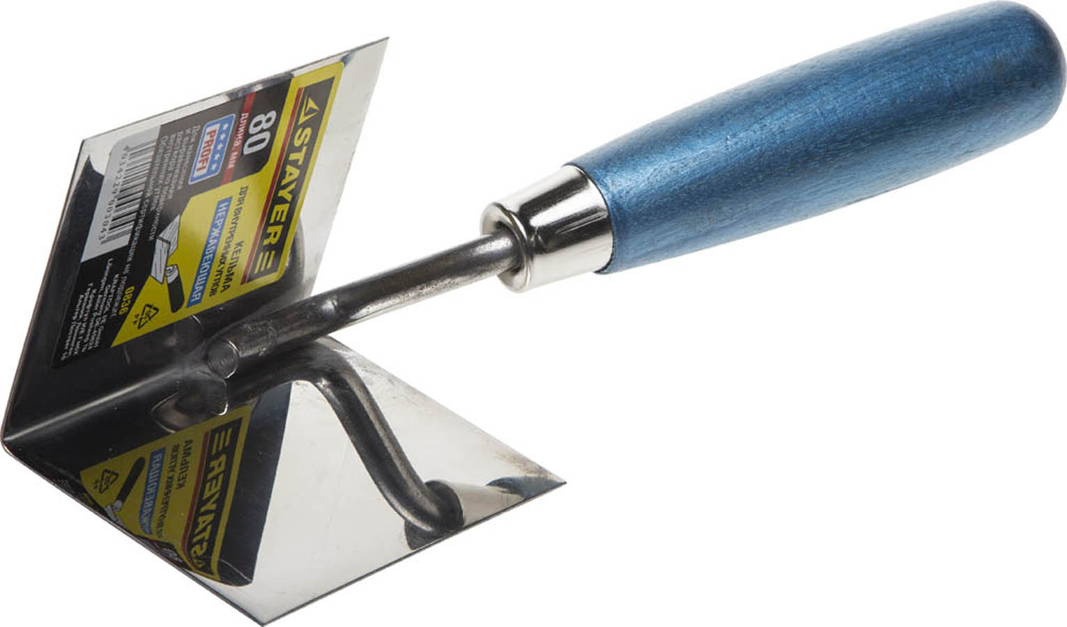 Фото Кельма для внутренних углов STAYER 80 мм 0836, нержавеющее полотно