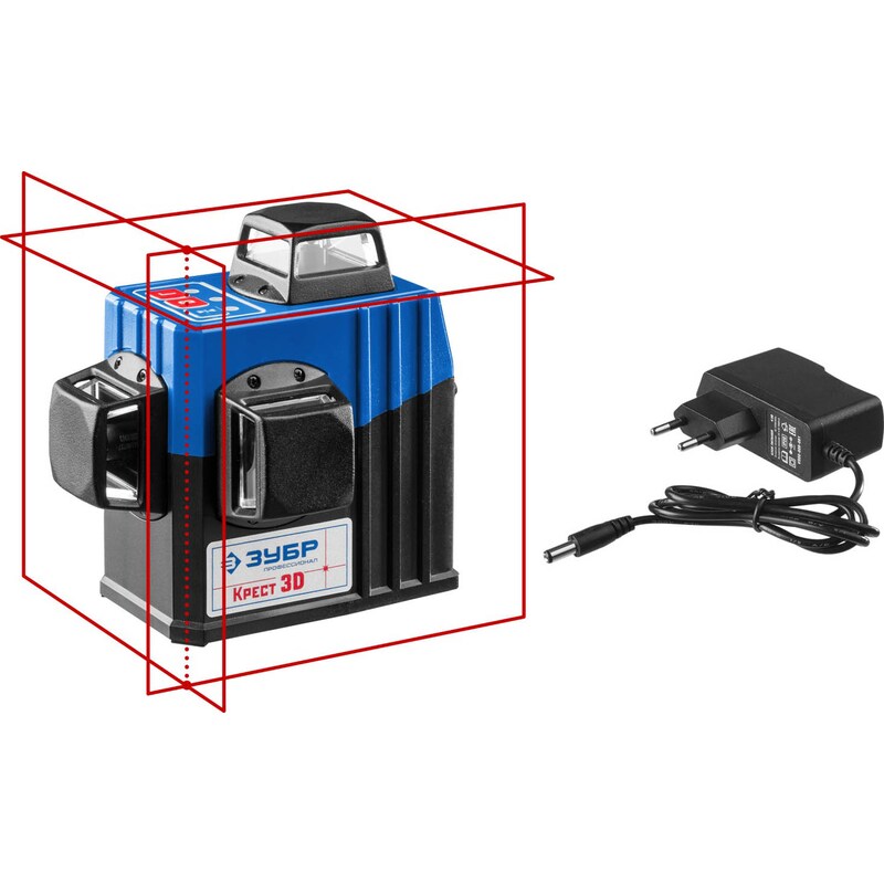 Лазерный нивелир "Крест-3D" ЗУБР 34908 серия ПРОФЕССИОНАЛ