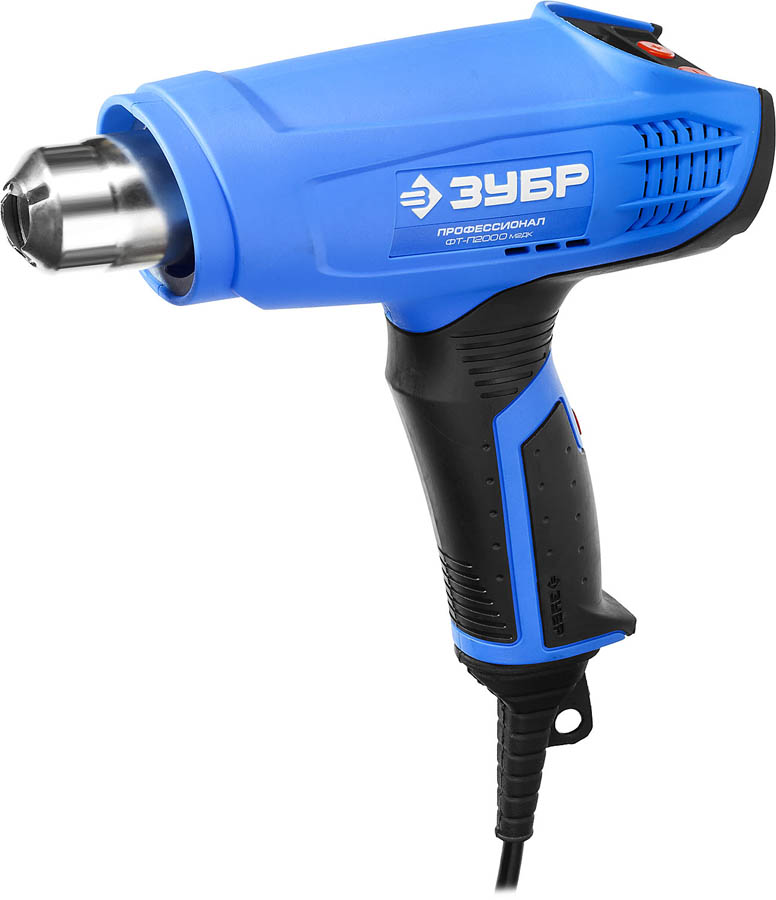 Фото Фен технический ФТ-П2000 М2ДК Профессионал ЗУБР 2000 Вт, 1 режим: 60°С; 2 режим: 80-600°С, кейс