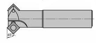 Фрезы с пластинами АС01 для снятия фаски под углом 45 градусов